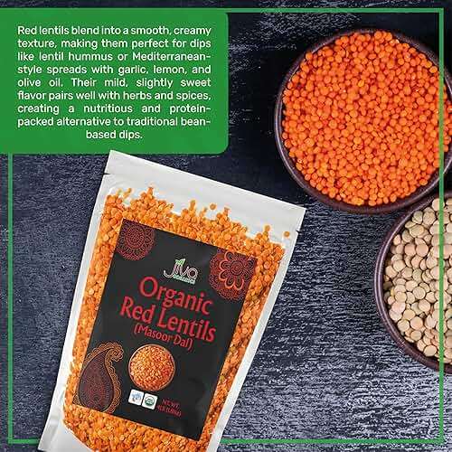 Jiva Organic Split Red Lentils 4 Pound LARGE Bag - Masoor Dal - Non-GMO, Vegan, Certified, Non-Irradiated - Image 3