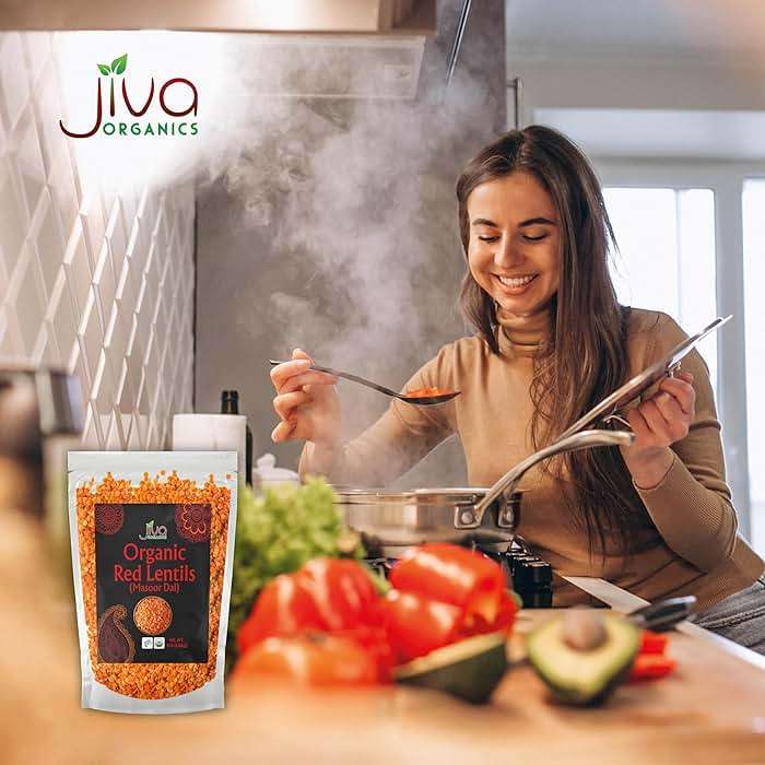 Jiva Organic Split Red Lentils 4 Pound LARGE Bag - Masoor Dal - Non-GMO, Vegan, Certified, Non-Irradiated - Image 6