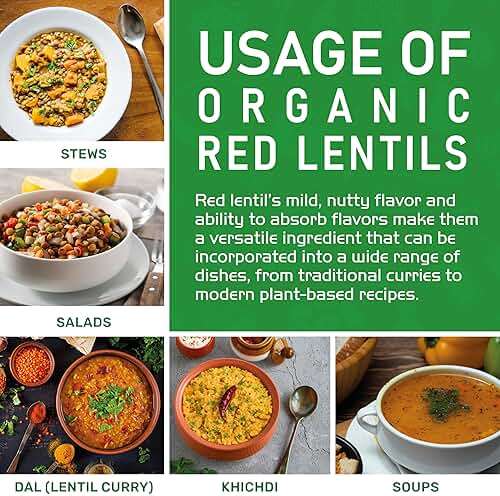 Jiva Organic Split Red Lentils 4 Pound LARGE Bag - Masoor Dal - Non-GMO, Vegan, Certified, Non-Irradiated - Image 7