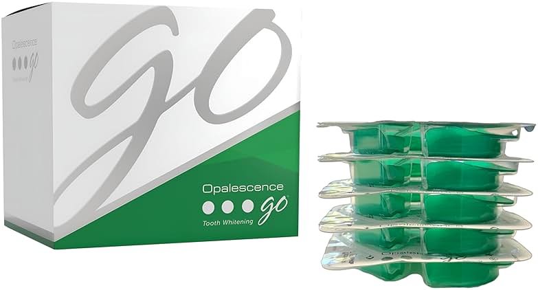 Opalescence Go Teeth Whitening Trays 15% Hydrogen Peroxide (4 Treatments) Prefilled Whitening Trays, Gentle Formula, No LED Light Needed, Dentist Recommended, Mint Flavor - 4648-1 - Product Image
