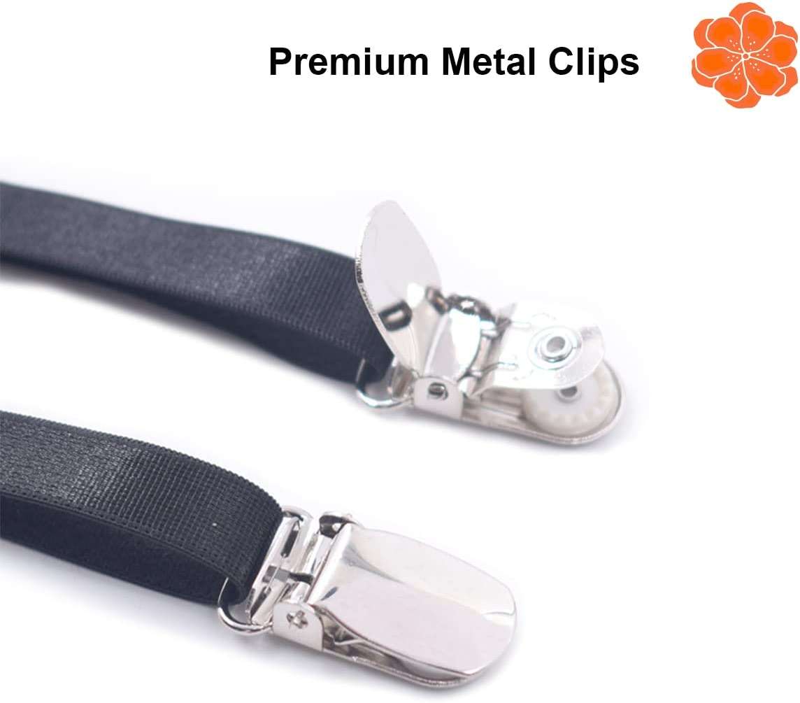 Women Black Simplicity Sexy Suspender Garter Belt for Thigh High Stockings, Metal Clips - Image 7
