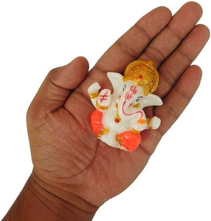 Satre Online and Marketing 2.6" Small Ganesha Statue/Mini Lord Ganesh/Ganpati Polyresin Idol / (Multicolour) - Image 4