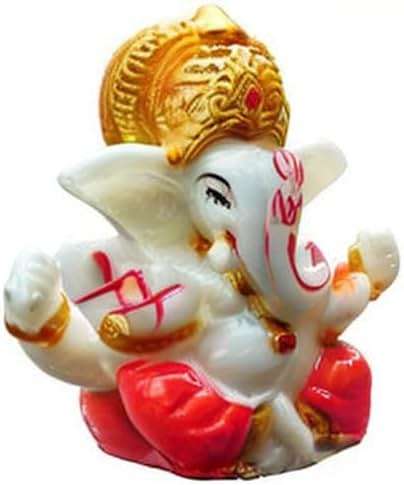 Satre Online and Marketing 2.6" Small Ganesha Statue/Mini Lord Ganesh/Ganpati Polyresin Idol / (Multicolour) - Image 6