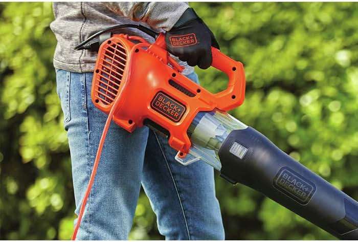 BLACK + DECKER Electric Leaf Blower, Hand Held Blowers for Lawn Care, Up to 450 CFM and 140 MPH Power, Axial, Lightweight, Corded (BEBL750) - Image 6