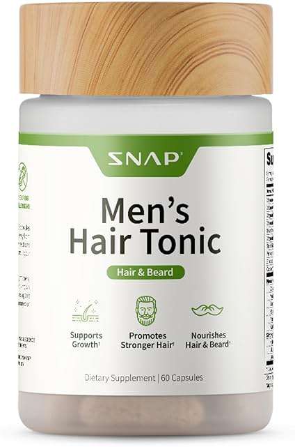 Hair Growth Supplement - Promotes Hair Regrowth, Stops Hair Loss & Boosts Beard Growth with Biotin, Kelp, Bamboo & More for Skin, Nails & Hair (60 Capsules) - Image 1