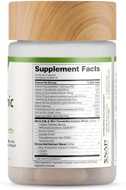 Hair Growth Supplement - Promotes Hair Regrowth, Stops Hair Loss & Boosts Beard Growth with Biotin, Kelp, Bamboo & More for Skin, Nails & Hair (60 Capsules) - Image 11