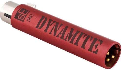 sE Electronics DM1 Dynamite Active Inline Microphone Preamplifier with 10-Pack Touch Fastener Straps & 20' XLR-XLR Cable Bundle - Image 2