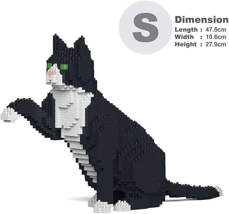 JEKCA Tuxedo Cat 03S | Cat Plastic Building Blocks | Age 14+ - Image 3