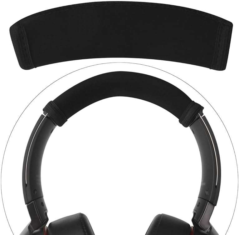 Linkidea Headband Protector Compatible with Sony WH-1000 XM5/ XM4/ XM3/ XM2, XB 950B1/ 950N1/ 950BT, WH-910N Headphones Replacement Headband Cover, Easy DIY Installation (Black) - Image 1