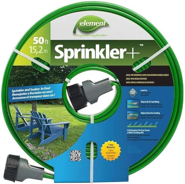 Swan Products Element Sprinkler Soaker Hose 50' (50Ft, Green) - Product Image