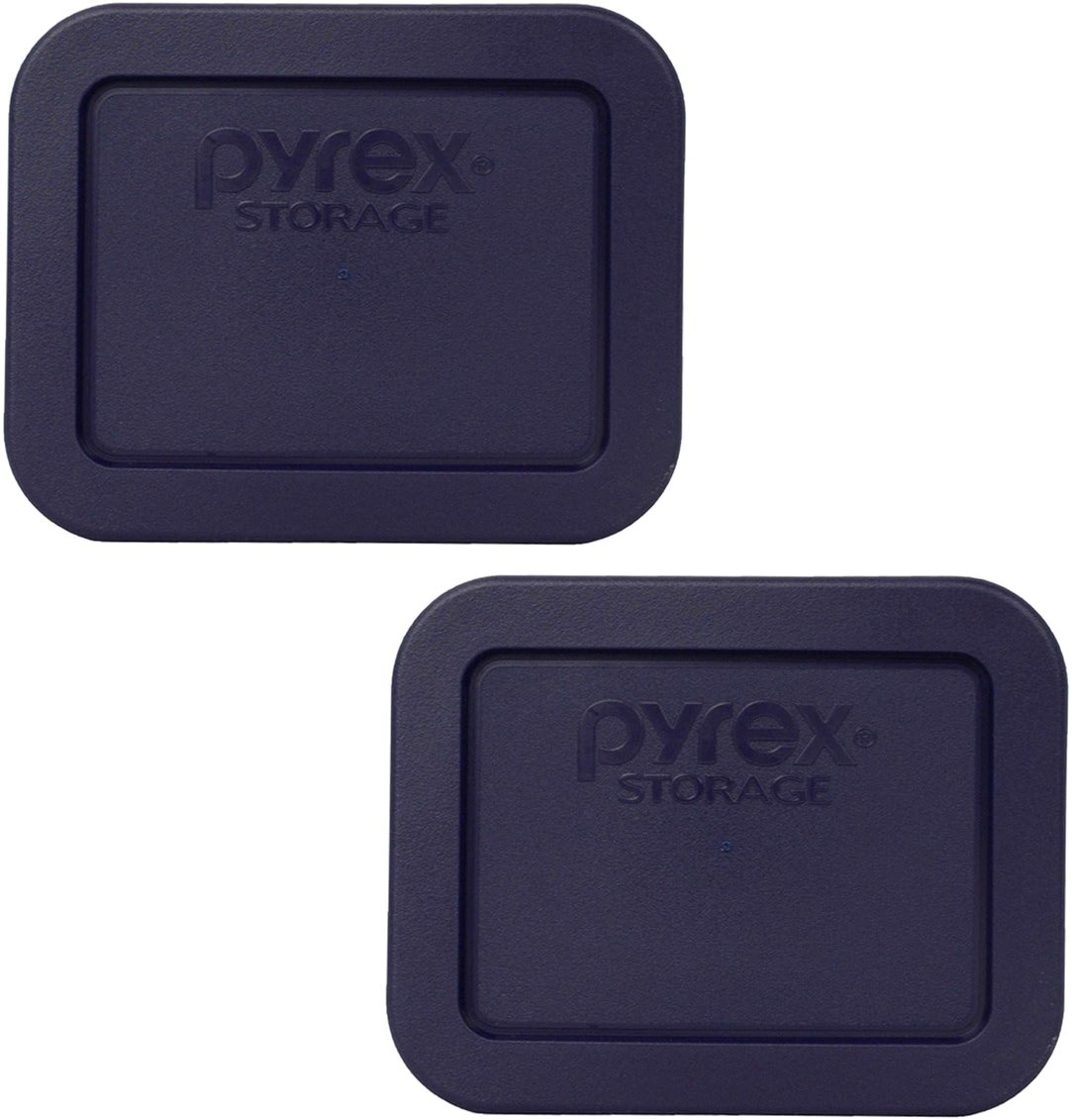 Pyrex 7213-PC 1.9 Cup Dark Blue Food Storage Replacement Lid (2-Pack) - Made in USA - Product Image