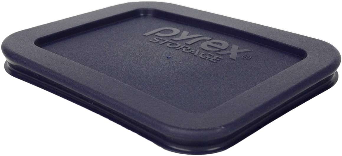 Pyrex 7213-PC 1.9 Cup Dark Blue Food Storage Replacement Lid (2-Pack) - Made in USA - Image 2