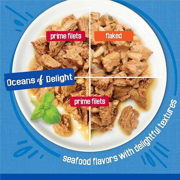Purina Friskies Wet Cat Food Variety Pack, Oceans of Delight Flaked and Prime Filets - (Pack of 40) 5.5 oz. Cans - Image 4