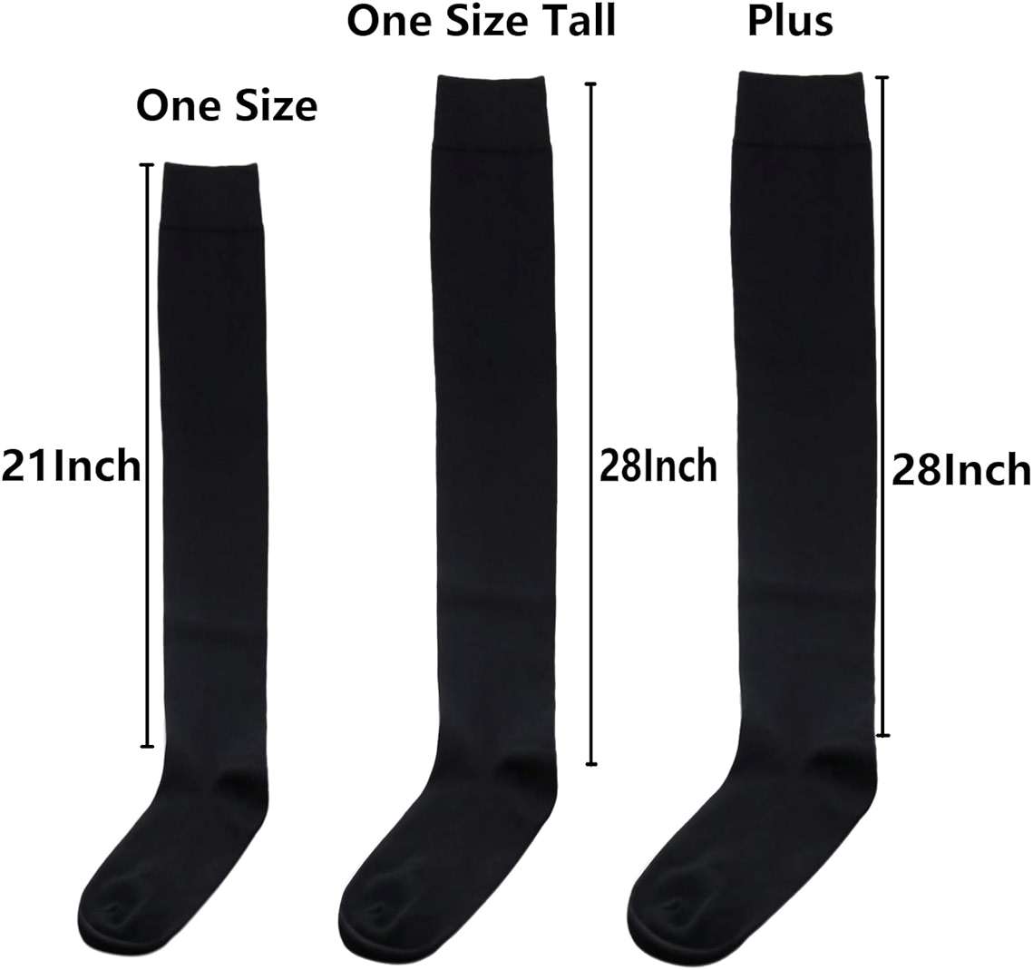 Bestjybt Women Thigh High Socks Cotton Warm Over the Knee Socks Long Knee High Boot Stockings Leg Warmer - Image 4