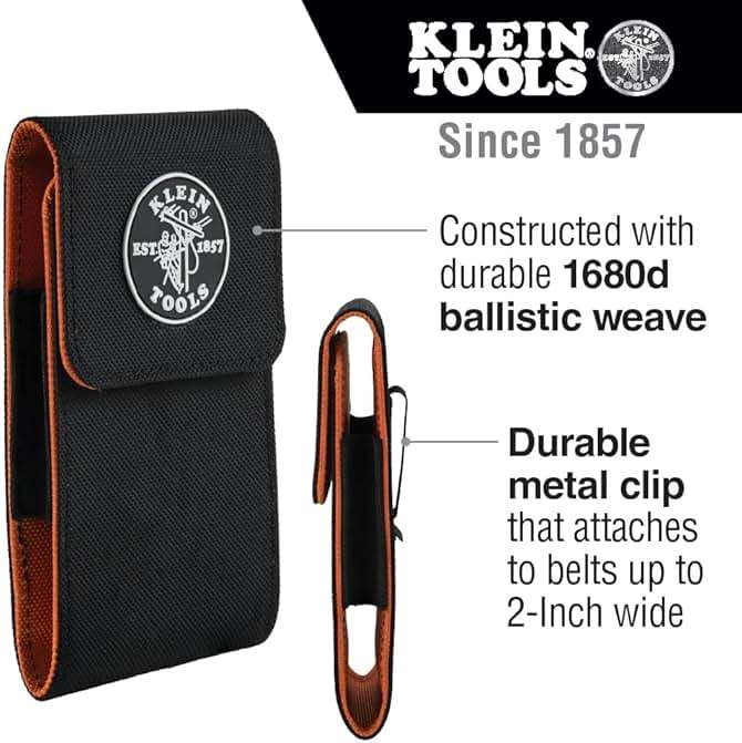 Klein Tools 55474 Phone Holder, XX-Large, Fits iPhone, Google, LG, Samsung Phones, with Magnetic Closure and Belt Clip - Image 4