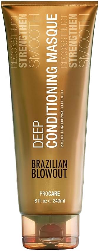 Brazilian Blowout Deep Conditioning Masque 8 oz Intense Smoothing Treatment, Hydrates, Repairs and Tames Frizz - Product Image