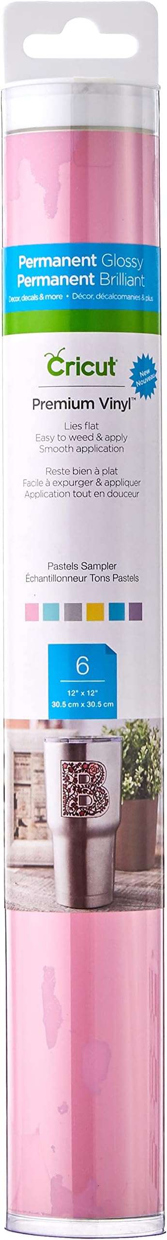 Cricut Premium 12'X12' Vinyl Sampler 6/Pkg-Pastels, Model: 2005211 - Image 2