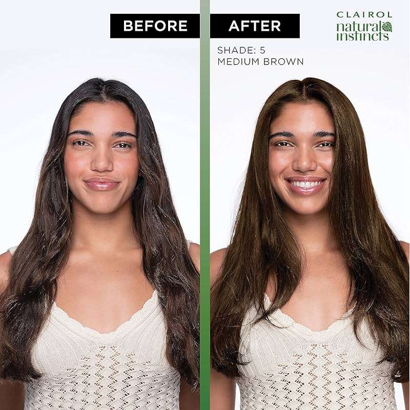 Clairol Natural Instincts Demi-Permanent Hair Dye, 5 Medium Brown | Ammonia‑Free, Vegan Hair Color with Coconut Oil & Aloe Vera | Pack of 1 - Image 4