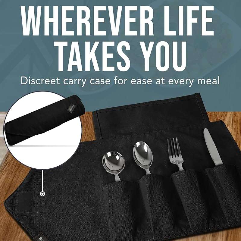 BUNMO Adaptive Utensils for Elderly | Weighted Utensils for Hand Tremors, Parkinsons, Arthritis | Handicap Silverware Built Up Utensils for Adults | Assistive Eating Utensils | Adaptive Silverware Set - Image 6