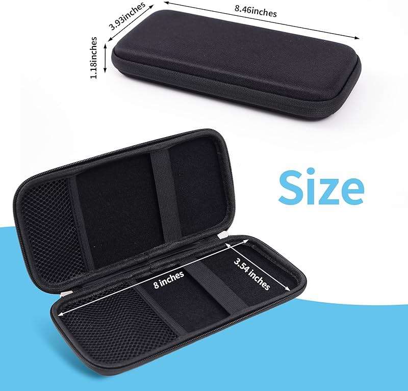 iDream365 Upgraded Hard Pencil Case Box for Adults,Durable Pen Carrying Case with Zipper-Black - Image 3