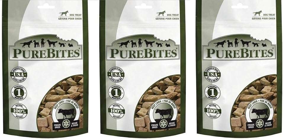 (3) PureBites Beef Liver Freeze Dried Dog Treats 4.2oz Bags. Total 12.6oz - Image 1