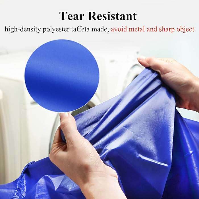 OTraki 28x45 inch Extra Large Laundry Bag 2 Pack Drawstring Laundry Hamper Bag Heavy Duty Dirty Clothes Bag Washable Organizer Storage for Camp Drying Do Not Exceed 176℉ Blue - Image 4