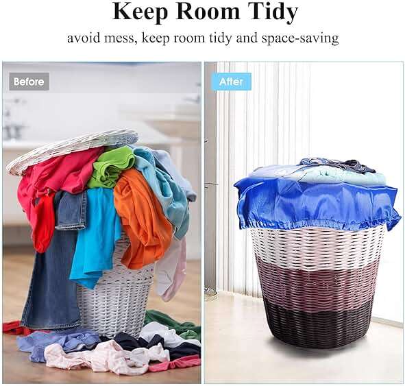 OTraki 28x45 inch Extra Large Laundry Bag 2 Pack Drawstring Laundry Hamper Bag Heavy Duty Dirty Clothes Bag Washable Organizer Storage for Camp Drying Do Not Exceed 176℉ Blue - Image 7