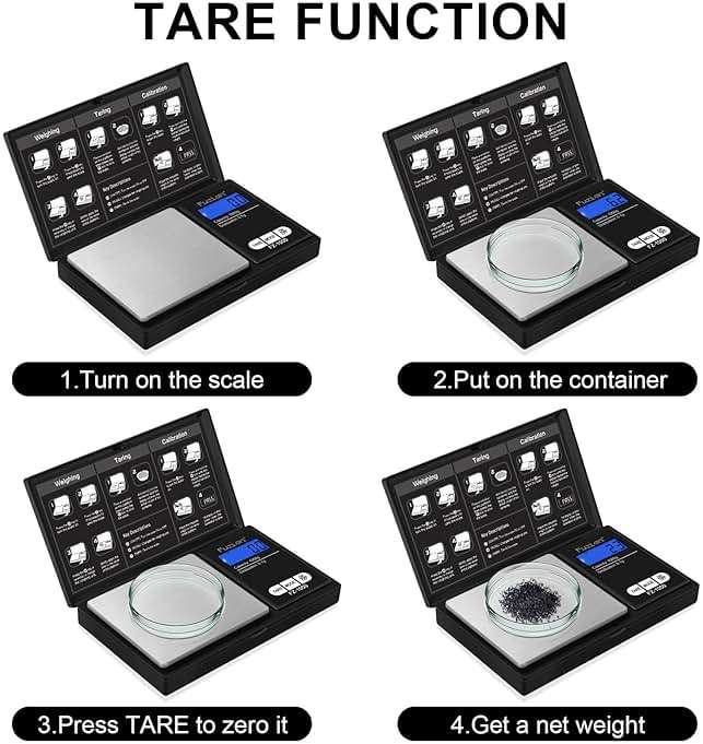 Fuzion Digital Pocket Gram Scale 1000g/0.1g, Small Digital Scales Grams Ounces Grains, Herb Scale, Jewelry Scale, Portable Travel Food Scale - Image 5