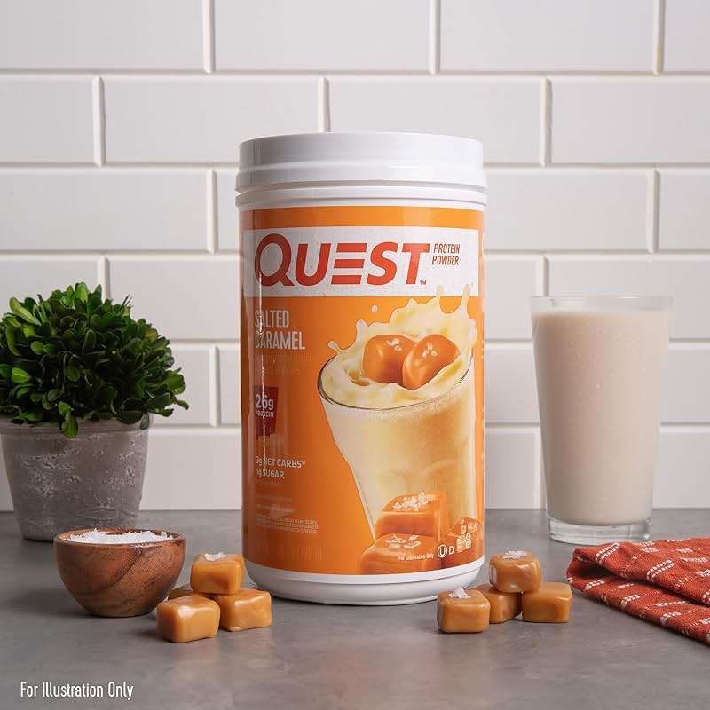 Quest Nutrition Salted Caramel Protein Powder, 26g Protein, 1g Sugar, Low Carb, Gluten Free, 1.6 Pounds, 24 Servings - Image 4