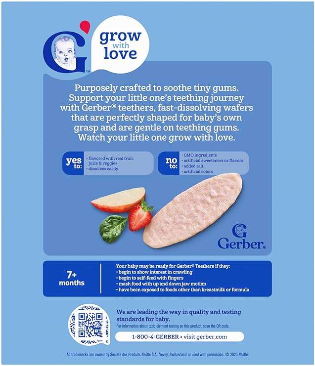 Gerber Teethers, Strawberry Apple Spinach Gentle Teething Wafers, Baby Teething Snacks, 6PK - Image 11