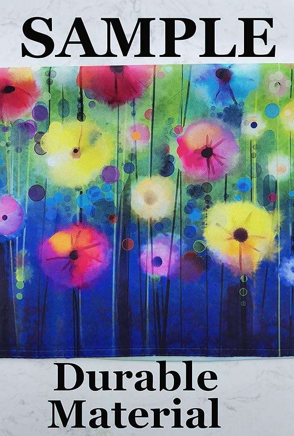 ShineSnow Watercolor Abstract Spring Summer Seasonal Green Floral Flowers Painting Art Garden Yard Flag 12"x 18" Double Sided Polyester Welcome House Flag Banners for Patio Lawn Outdoor Home Decor - Image 7