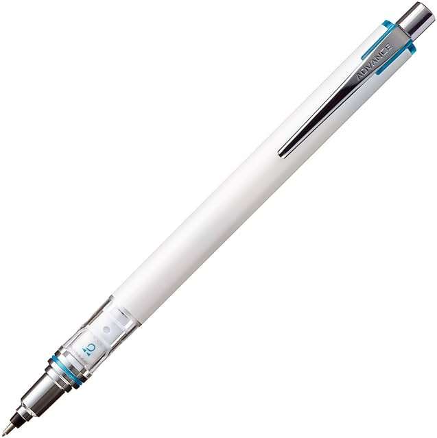 Uni Mechanical Pencil, Kuru Toga Advance, 0.7mm, White (M75591P.1) - Image 1