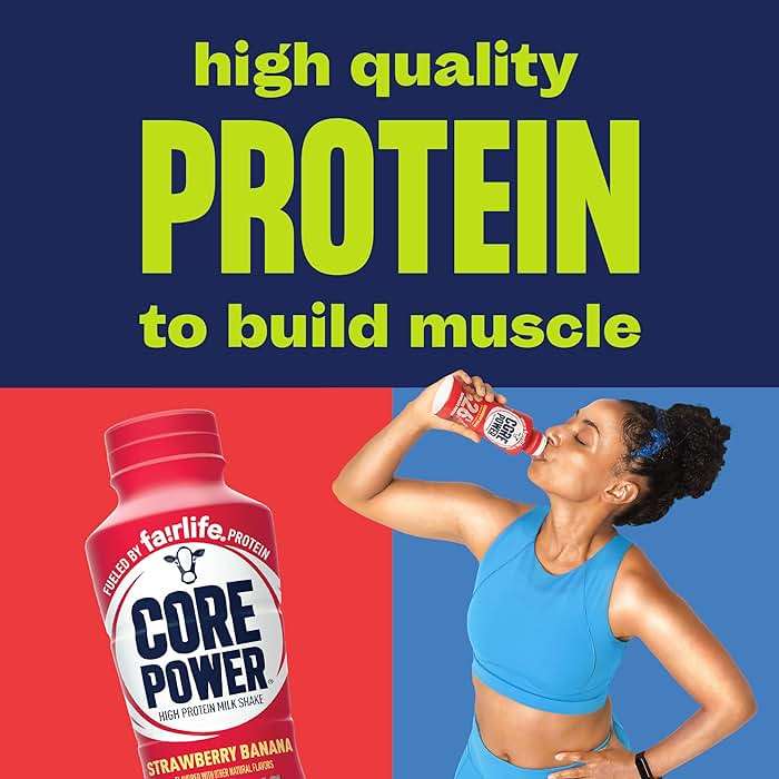 Core Power Protein Shake, Strawberry Banana, 26g Bottle, 14oz - Image 3