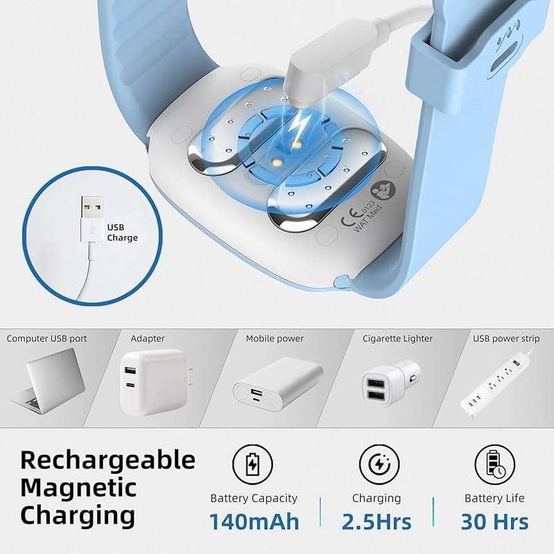 EmeTerm Fashion FDA-Cleared Relieve Nausea Electrode Stimulator Morning Sickness Motion Travel Sickness Vomit Relief Rechargeable No Gel Drug Free Wrist Bands Without Side Effects - Image 5