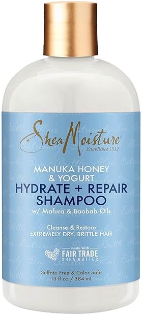 Shea Moisture Shampoo Hydrate and Repair for Damaged Hair with Manuka Honey and Shea Butter 13 oz - Product Image