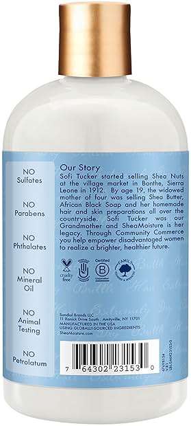 Shea Moisture Shampoo Hydrate and Repair for Damaged Hair with Manuka Honey and Shea Butter 13 oz - Image 2