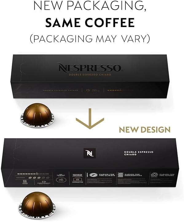 Nespresso Capsules Vertuo, Double Espresso Chiaro, Medium Roast Espresso Coffee, 30-Count Coffee Pods, Brews 2.7oz. - Image 4