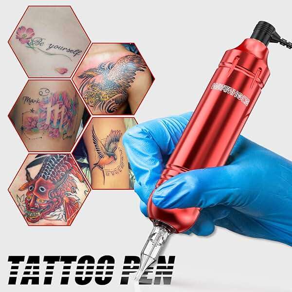 Wormhole Tattoo Kit for Beginners, Rotary Tattoo Pen Kit with 20 Color Inks, 20 Cartridge Needles & Power Supply for Tattoo Practice WTK090 - Image 7