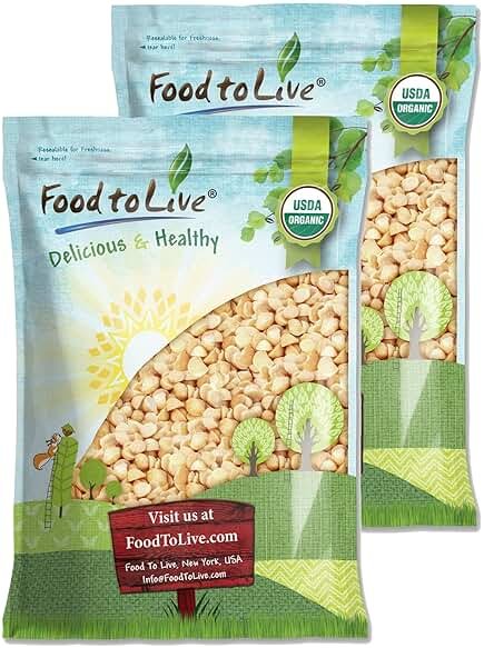Food to Live Organic Macadamia Nut Halves & Pieces, 25 Pounds - Non-GMO, Raw, Shelled, Unsalted, Kosher, Vegan, Bulk. Keto Snack. Source of Healthy Fats. Topping for Salad, Yogurt, Cereal, Dessert. - Product Image