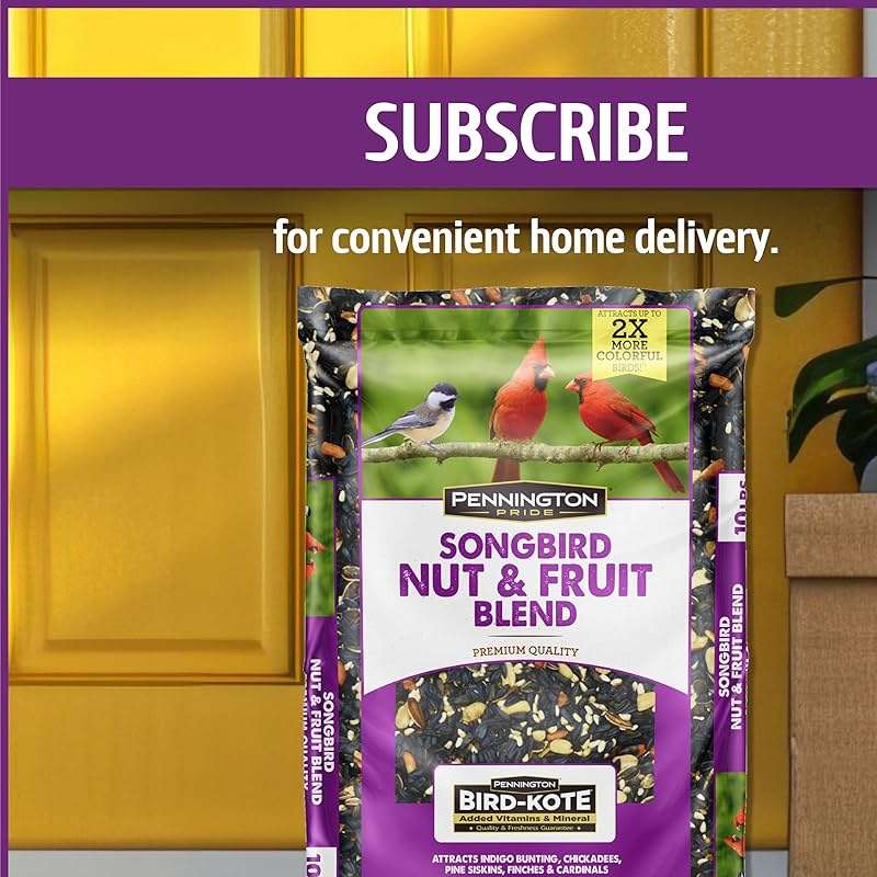 Pennington Pride Songbird Nut & Fruit Blend, Wild Bird Seed for Outside Feeders, Advanced Nutrition Formula for Health, Bird Food, 10-lb. Bag - Image 9