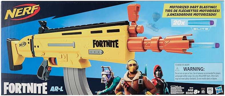 Fortnite AR-L Nerf Elite Dart Blaster - Motorized Toy Blaster, 20 Official Nerf Fortnite Elite Darts, Flip Up Sights - for Youth, Teens, Adults - Image 5