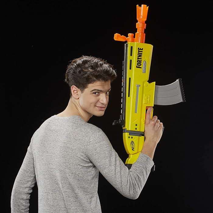 Fortnite AR-L Nerf Elite Dart Blaster - Motorized Toy Blaster, 20 Official Nerf Fortnite Elite Darts, Flip Up Sights - for Youth, Teens, Adults - Image 7