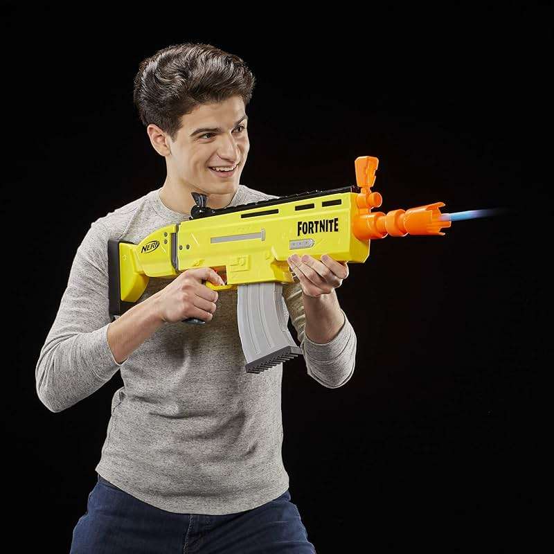Fortnite AR-L Nerf Elite Dart Blaster - Motorized Toy Blaster, 20 Official Nerf Fortnite Elite Darts, Flip Up Sights - for Youth, Teens, Adults - Image 8