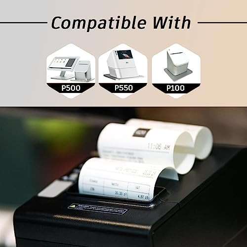 BAM POS 3 1/8" x 190' Thermal Receipt Paper Rolls For Most POS Systems and Receipt Printers, Compatible With Clover Station, Square Station, Toast Station, TM-T88, TSP Series (30 Rolls) - Image 9
