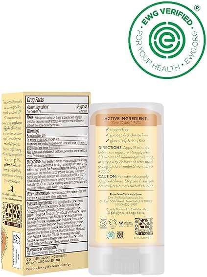Babo Botanicals Daily Sheer Mineral Tinted Sunscreen Stick SPF50 - Natural Zinc Oxide - For Face - For all ages - EWG Verified - Water Resistant - Fragrance-Free - Image 3