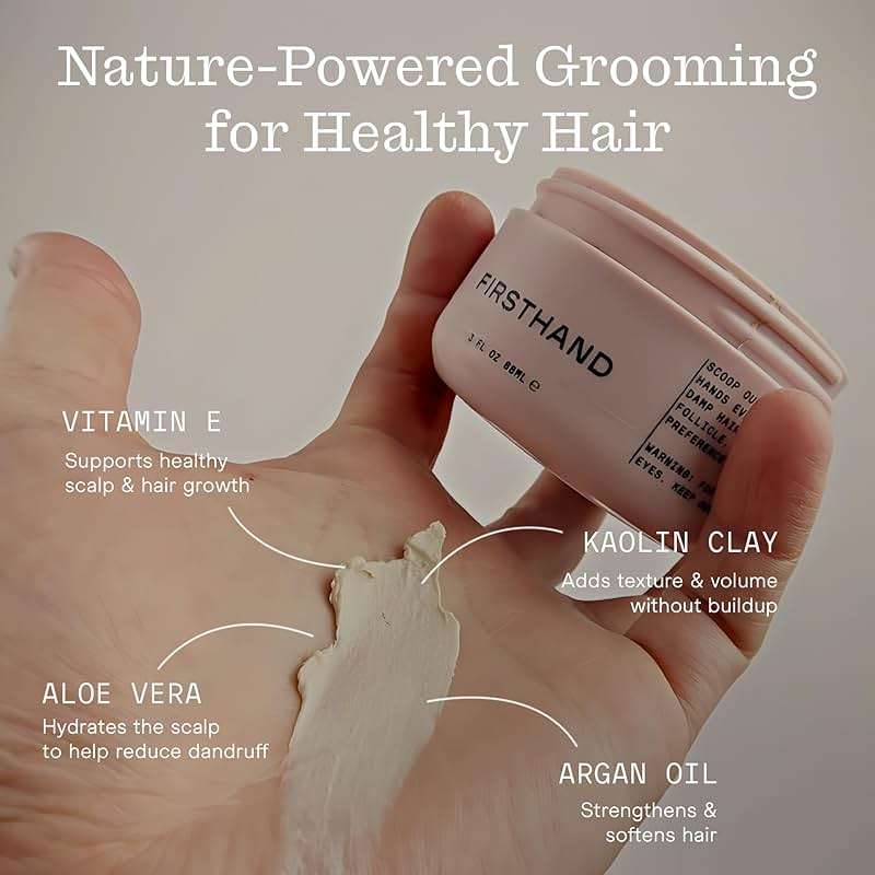 Firsthand Supply Hair Clay Pomade for Men & Women – Matte Clay Finish & Extra Strong Hold – Non-Greasy, Water-Based Organic Pomade – Easy to Restyle – Ideal for Short to Medium Hair Length – 3oz - Image 3