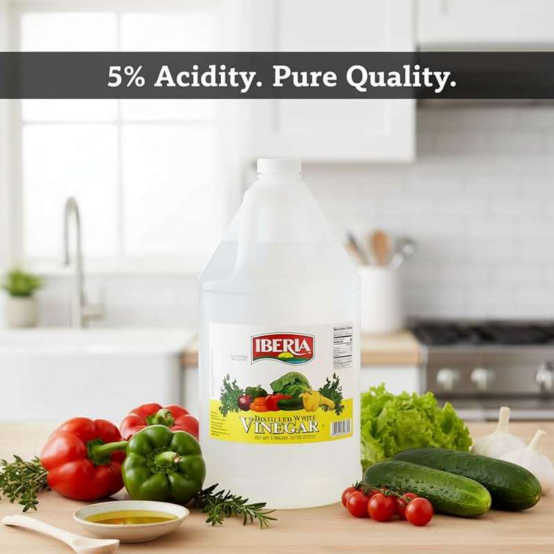 Iberia All Natural Distilled White Vinegar, 1 Gallon - 5% Acidity - Image 4