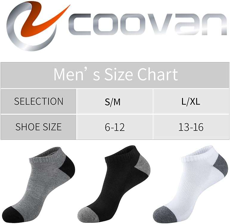 COOVAN 10 Pairs Mens Cushion Ankle Socks Men 10 Pack Low Cut Comfort Breathable Casual Socks - Image 2