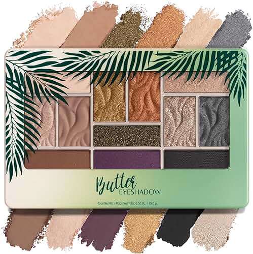 Physicians Formula Murumuru Butter Eyeshadow, 12-Shade Ultra-Creamy Palette with Murumuru & Tucuma Butters, Silky Soft Blendable Formula – Sultry Nights - Image 1