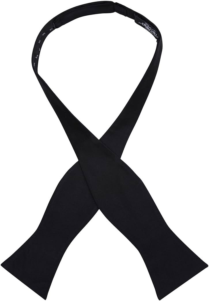 S.H. Churchill & Co. 100% Silk Formal Bow Tie, Solid 16MM Silk Self Tie, Wedding & Tuxedo Bowties - Product Image